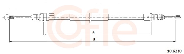 Cable, parking brake - 10.6230 COFLE