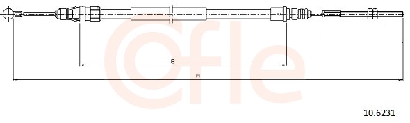 Cable, parking brake - 10.6231 COFLE