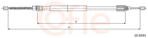 Cable, parking brake - 10.6543 COFLE