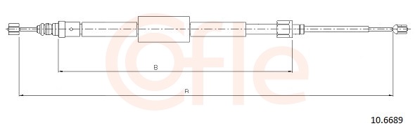 Cable, parking brake - 10.6689 COFLE