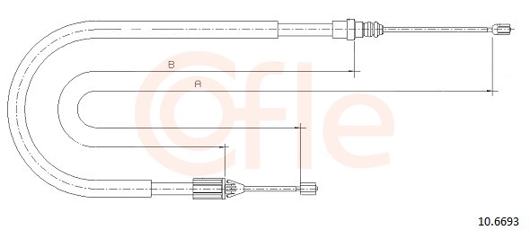 Cable, parking brake - 10.6693 COFLE