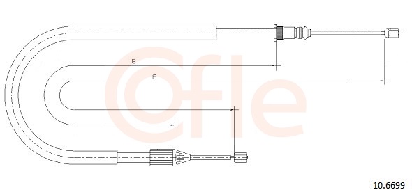 Cable, parking brake - 10.6699 COFLE