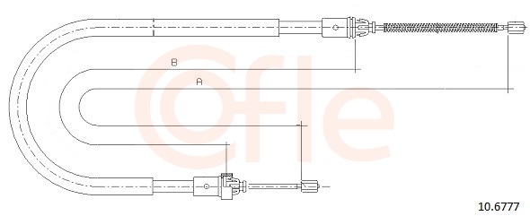 Cable, parking brake - 10.6777 COFLE