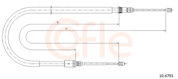 Cable, parking brake - 10.6793 COFLE