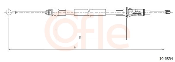 Cable, parking brake - 10.6854 COFLE