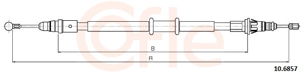 Cable, parking brake - 10.6857 COFLE