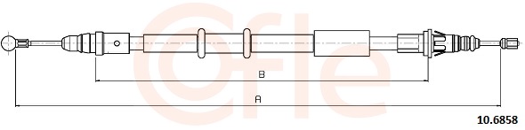 Cable, parking brake - 10.6858 COFLE