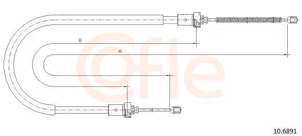 Cable, parking brake - 10.6891 COFLE
