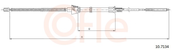 Cable, parking brake - 10.7134 COFLE