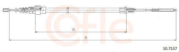 Cable, parking brake - 10.7137 COFLE