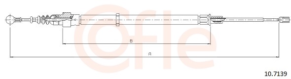 Cable, parking brake - 10.7139 COFLE