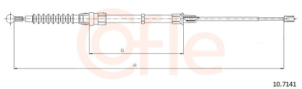 Cable, parking brake - 10.7141 COFLE