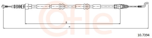 Cable, parking brake - 10.7394 COFLE
