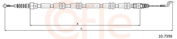 Cable, parking brake - 10.7398 COFLE