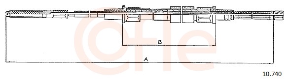 Cable, parking brake - 10.740 COFLE
