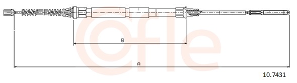 Cable, parking brake - 10.7431 COFLE