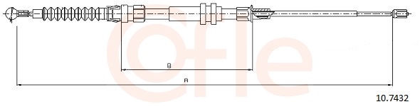 Cable, parking brake - 10.7432 COFLE