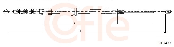 Cable, parking brake - 10.7433 COFLE