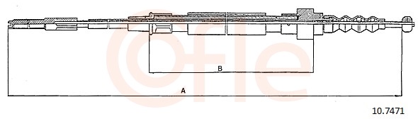 Cable, parking brake - 10.7471 COFLE