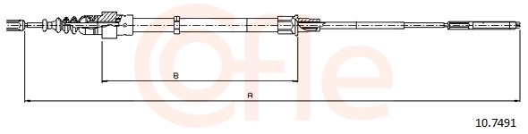 Cable, parking brake - 10.7491 COFLE