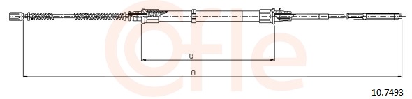 Cable, parking brake - 10.7493 COFLE