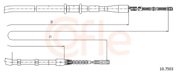 Cable, parking brake - 10.7503 COFLE