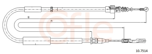 Cable, parking brake - 10.7514 COFLE