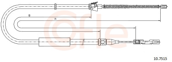 Cable, parking brake - 10.7515 COFLE