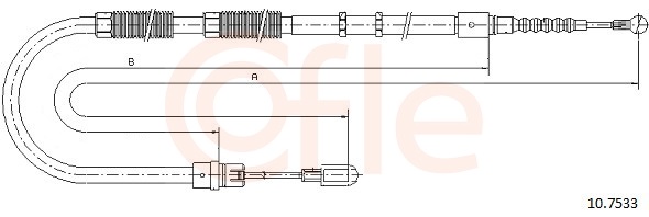 Cable, parking brake - 10.7533 COFLE