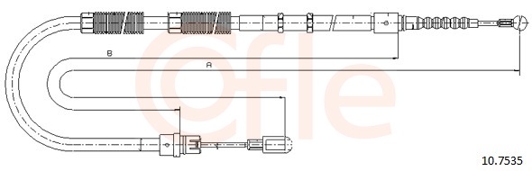 Cable, parking brake - 10.7535 COFLE