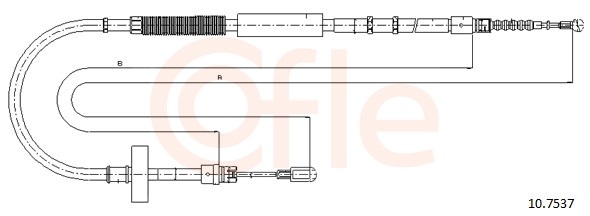 Cable, parking brake - 10.7537 COFLE
