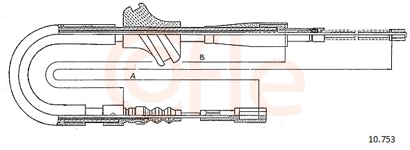 Cable, parking brake - 10.753 COFLE
