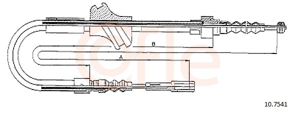 Cable, parking brake - 10.7541 COFLE
