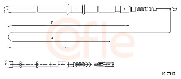 Cable, parking brake - 10.7545 COFLE