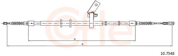 Cable, parking brake - 10.7548 COFLE