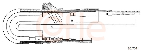Cable, parking brake - 10.754 COFLE