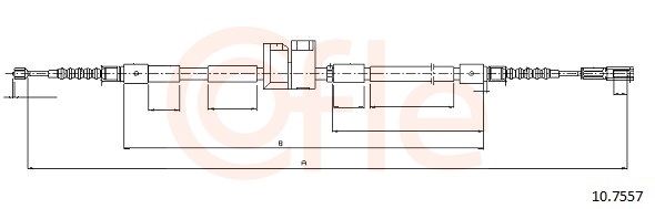 Cable, parking brake - 10.7557 COFLE