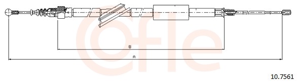 Cable, parking brake - 10.7561 COFLE