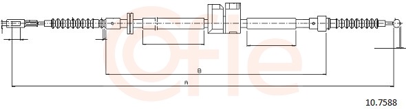 Cable, parking brake - 10.7588 COFLE
