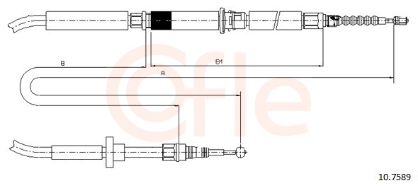 Cable, parking brake - 10.7589 COFLE