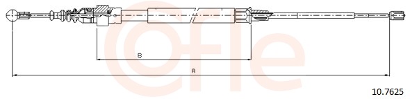 Cable, parking brake - 10.7625 COFLE
