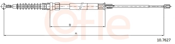 Cable, parking brake - 10.7627 COFLE