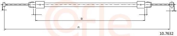 Cable, parking brake - 10.7632 COFLE