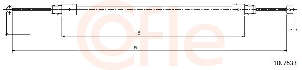 Cable, parking brake - 10.7633 COFLE