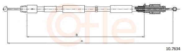 Cable, parking brake - 10.7634 COFLE