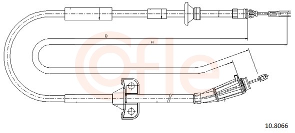 Cable, parking brake - 10.8066 COFLE