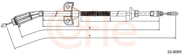 Cable, parking brake - 10.8069 COFLE