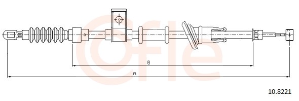 Cable, parking brake - 10.8221 COFLE