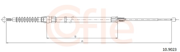Cable, parking brake - 10.9023 COFLE