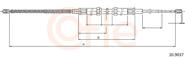 Cable, parking brake - 10.9037 COFLE